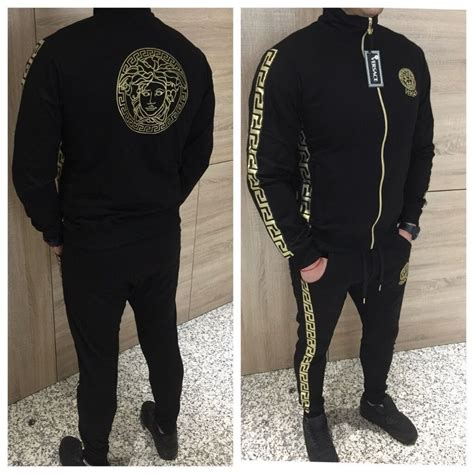 black and gold versace tracksuit